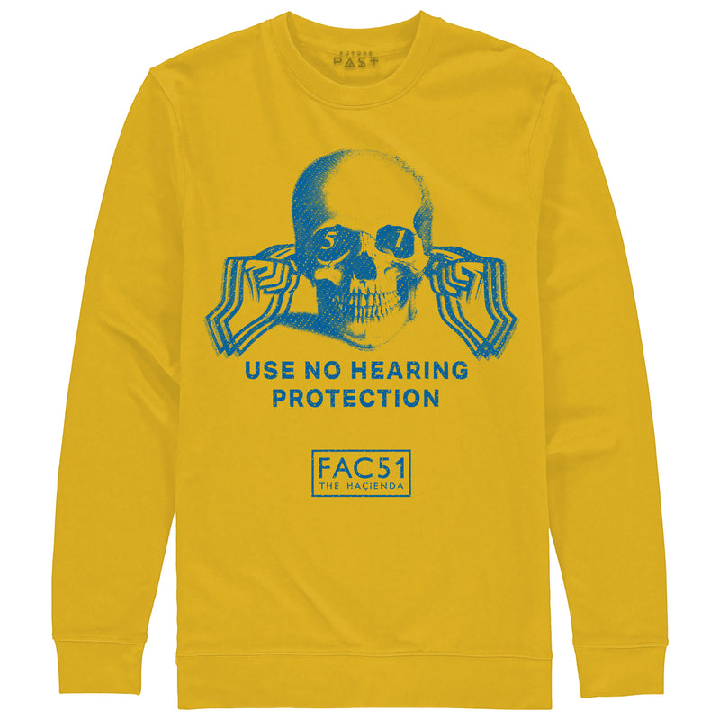 Official Hacienda FAC51 Skull Premium Sweatshirt / Spectra Yellow