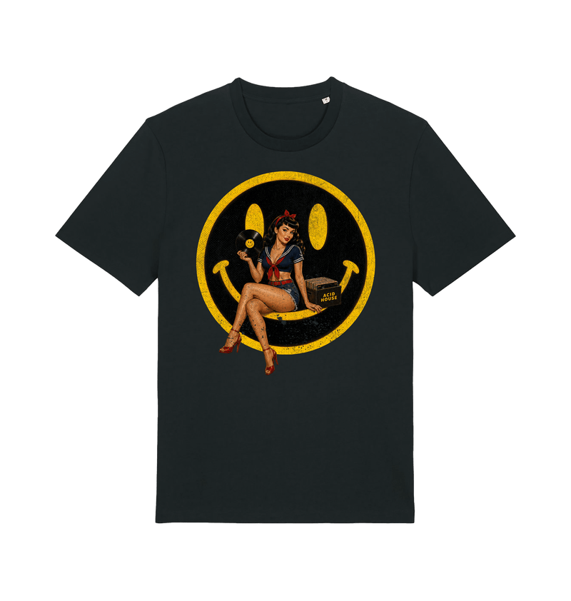 Black Printed T-shirt Front