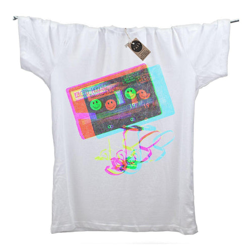 Acid House Glitch Mixtape T-Shirt / White