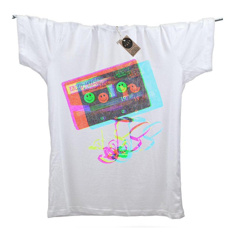 Acid House Glitch Mixtape T-Shirt / White