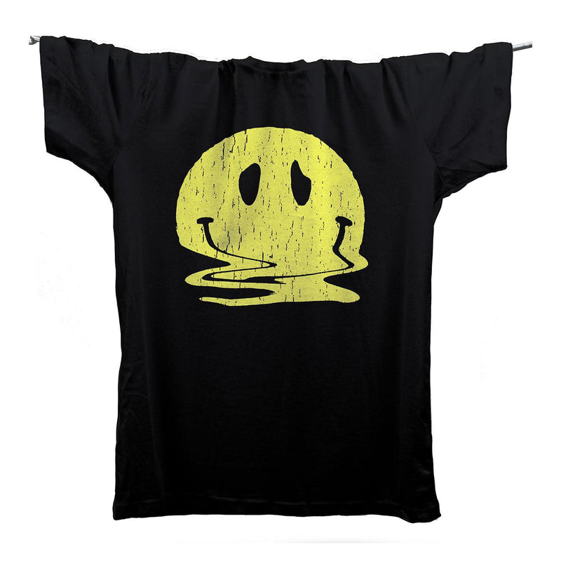 Acid House Melted But Still Smiling Rave T-Shirt / Black