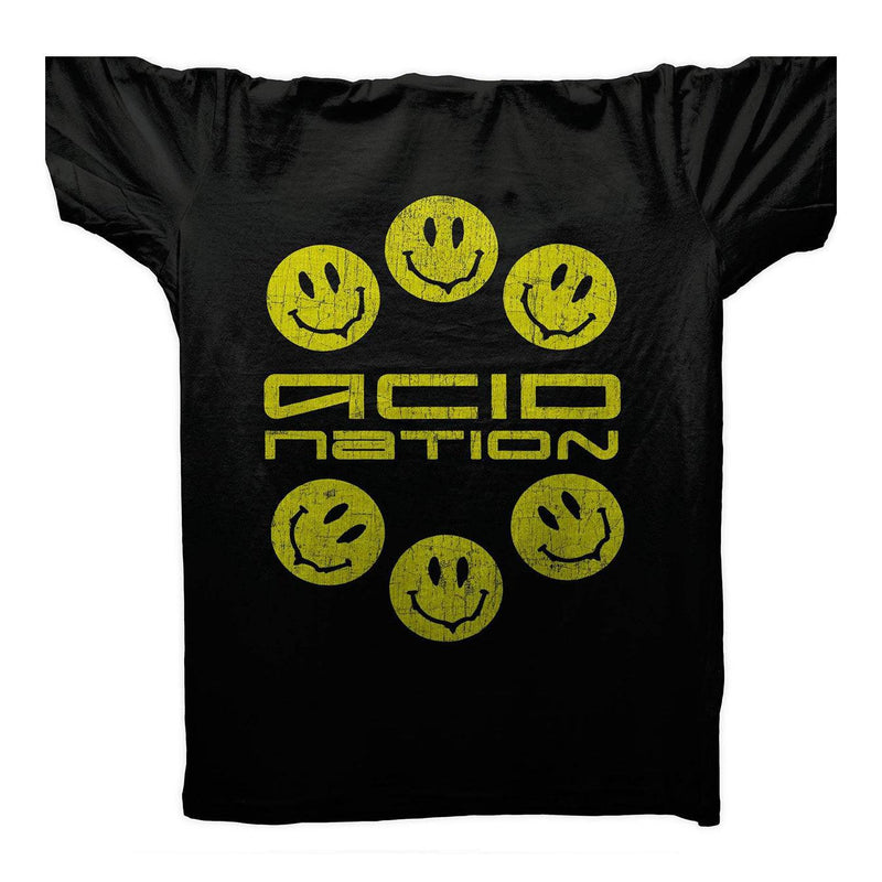 Acid House N8 Multiple Smiler T-Shirt / Black