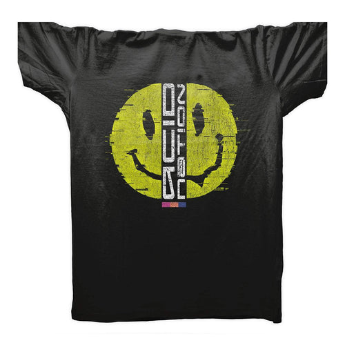 Acid House N8 Split Smiler T-Shirt / Black