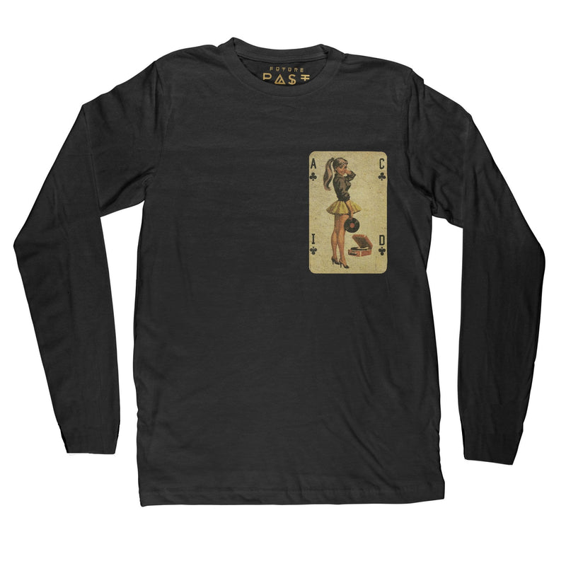 Acid House Pinup Long Sleeve T-Shirt / Black