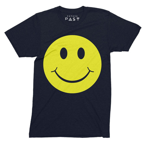 Acid House Smiley Face T-Shirt / Navy