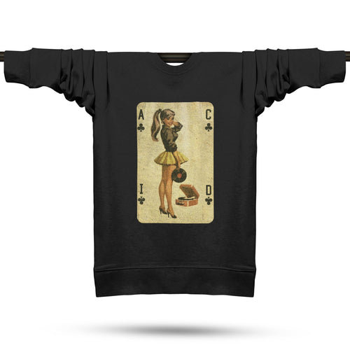 Acid Pin-Up Girl Premium Sweatshirt / Black