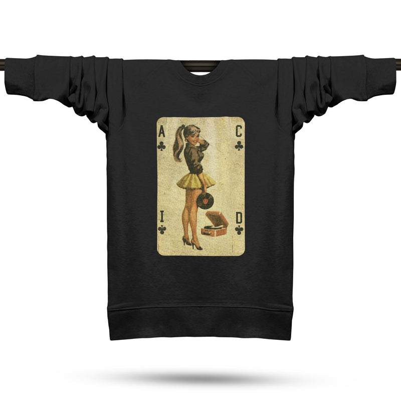 Acid Pin-Up Girl Premium Sweatshirt / Black