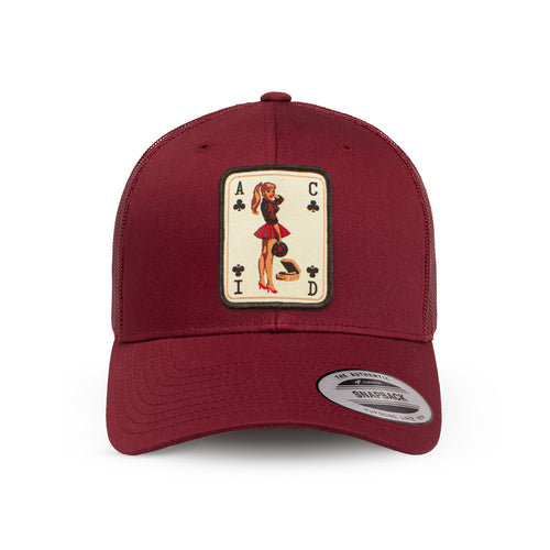 Acid Pinup Baseball Cap / Cranberry