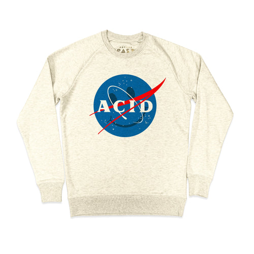 Acid Space Agency Premium Sweatshirt / Cream Marl