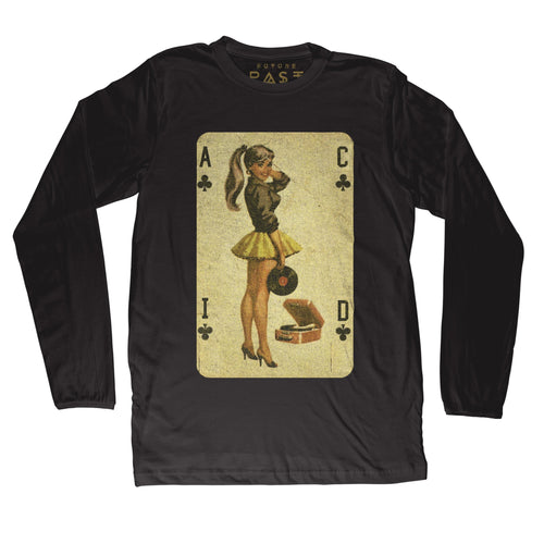 Classic Acid House Pinup Long Sleeve T-Shirt / Black