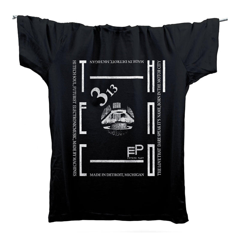 Detroit 313 Techno T-Shirt / Black