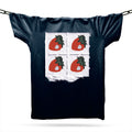 Strawberry Tear Off Paper T-Shirt  / Navy