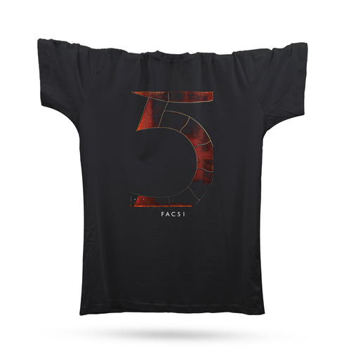 Official Hacienda FAC51 Stained Glass Cedilla Rave T-Shirt / Black