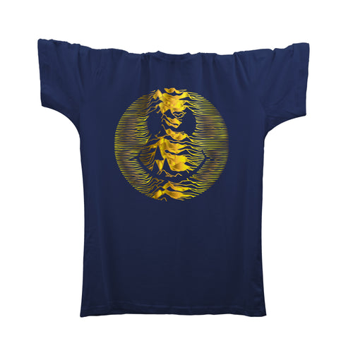 Gold Pulsar Gradient T-Shirt / Navy