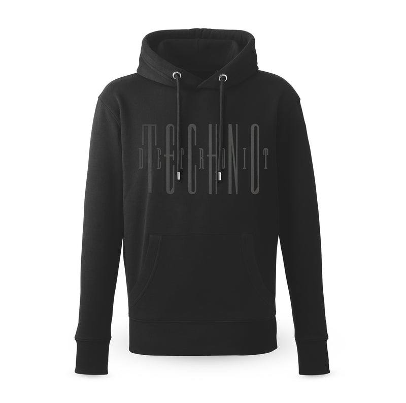 Techno Black on Black Hoodie / Black