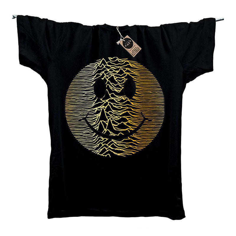 Gold Acid Pulsar Acid House Rave T-Shirt / Black