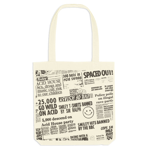 Headline Hysteria Tote Bag / Natural