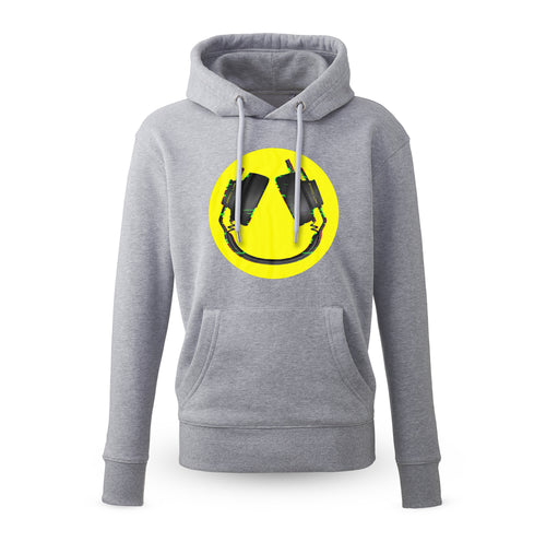 Headphone Smiler Hoodie / Grey