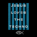 Jesus Loves The Techno T-Shirt / Navy