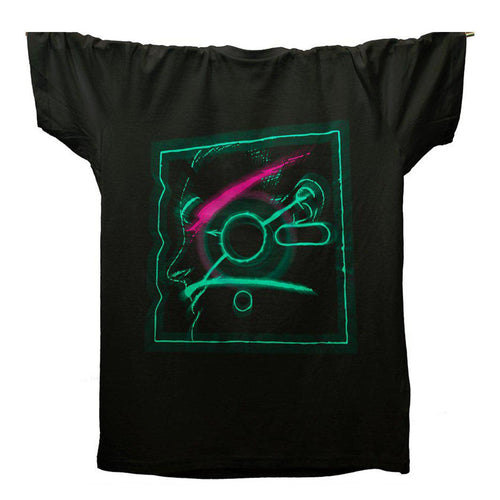 Lady In The Floppy Disc T-Shirt / Black
