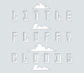 Little Fluffy Clouds T-Shirt / Light Blue