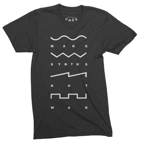 Make Synths Not War T-Shirt / Black