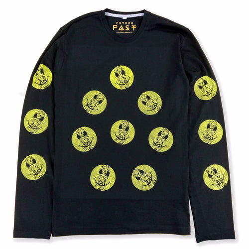 Multi Pulsar Smiler Long Sleeve T-Shirt / Black