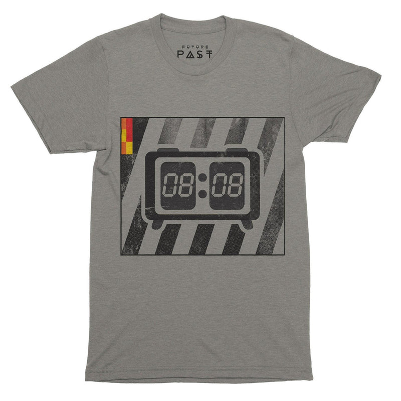 Techno 808 LCD Clock T-Shirt / Grey