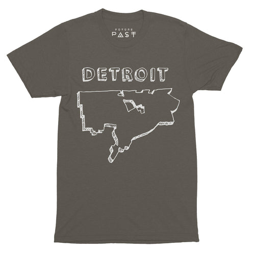 Techno Detroit Motor City T-Shirt / Khaki