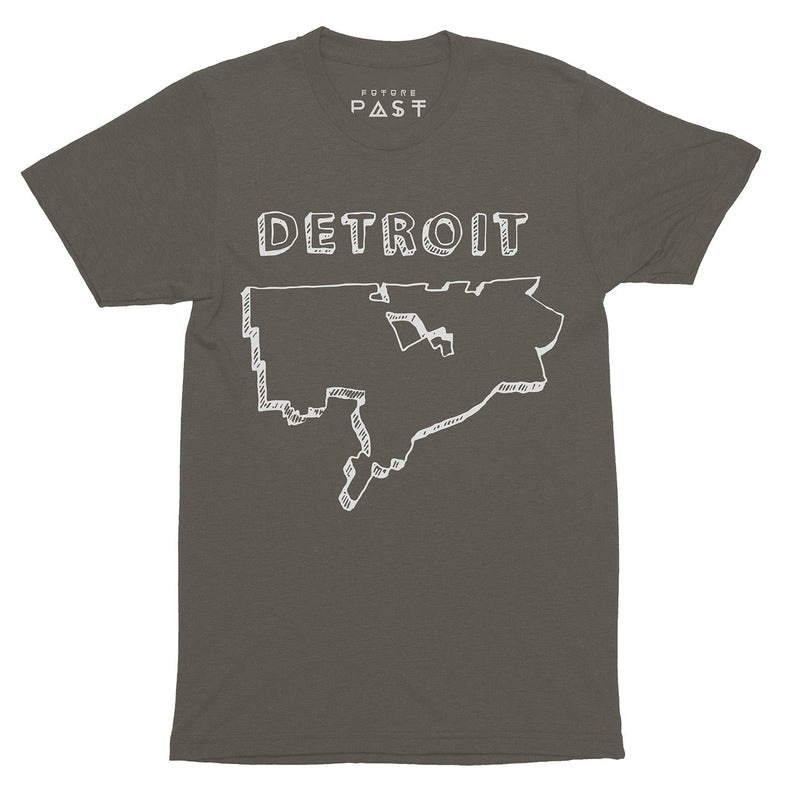 Techno Detroit Motor City T-Shirt / Khaki