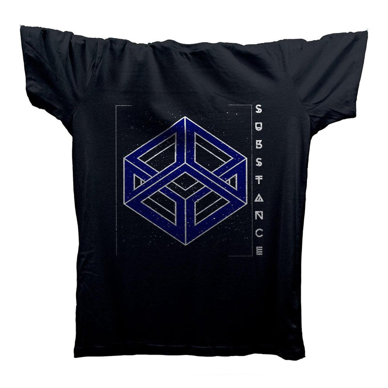 Techno Geometric Substance T-Shirt / Black