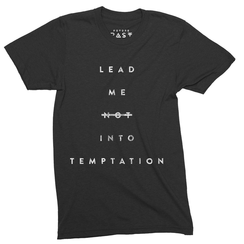 Techno Lead Me Into Temptation T-Shirt / Black