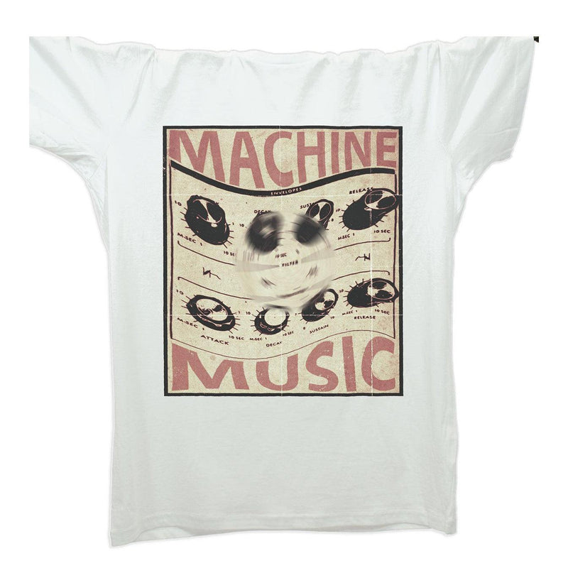 Techno Machine Music T-Shirt / White