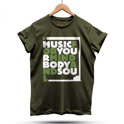 Techno Remix Music For Soul T-Shirt / Khaki