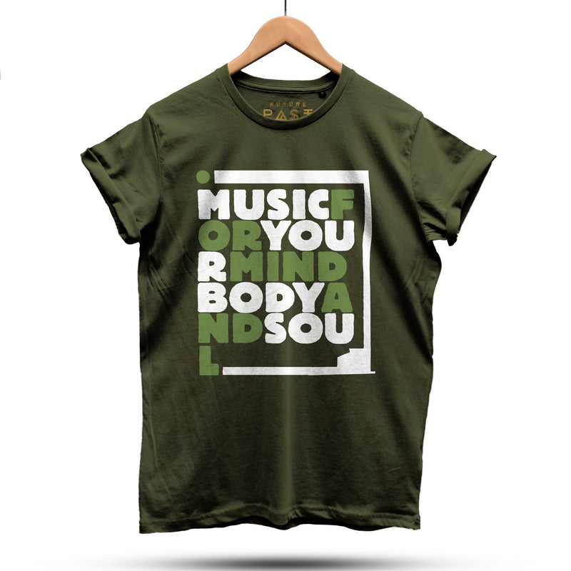 Techno Remix Music For Soul T-Shirt / Khaki