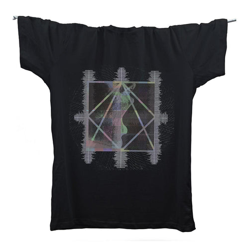 Techno Soundwave Mouth T-Shirt / Black