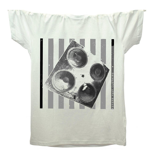 Techno Speaker Stack T-Shirt / White