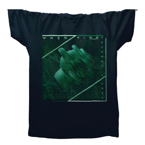 Techno When Time Becomes A Loop T-Shirt / Navy