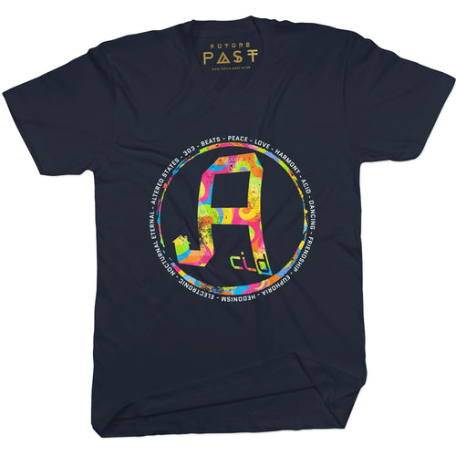 Warped A For Acid T-Shirt / Navy