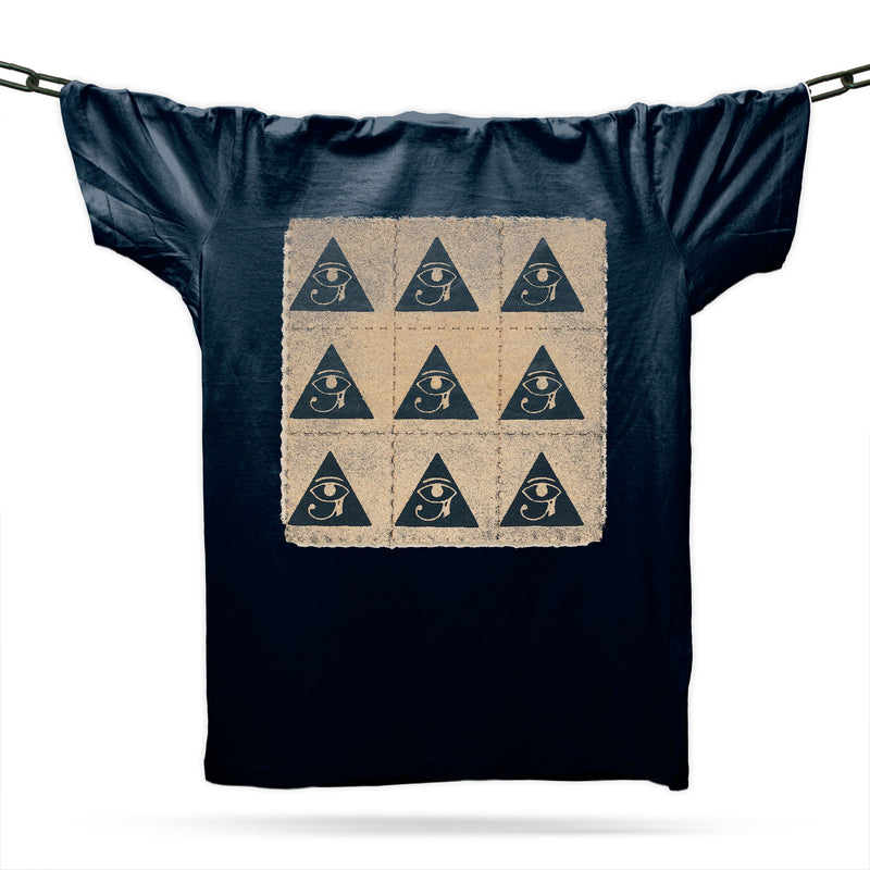 Eye Of Horus Paper T-Shirt / Navy