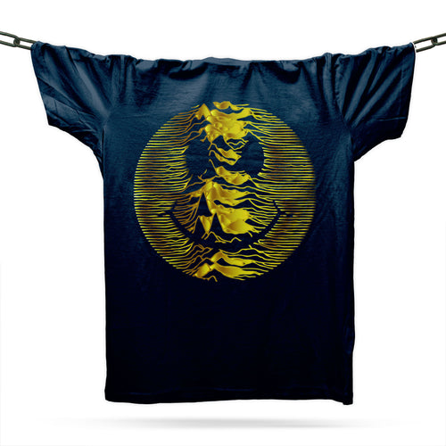 Gold Pulsar Gradient T-Shirt / Navy