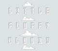 Little Fluffy Clouds T-Shirt / Light Blue