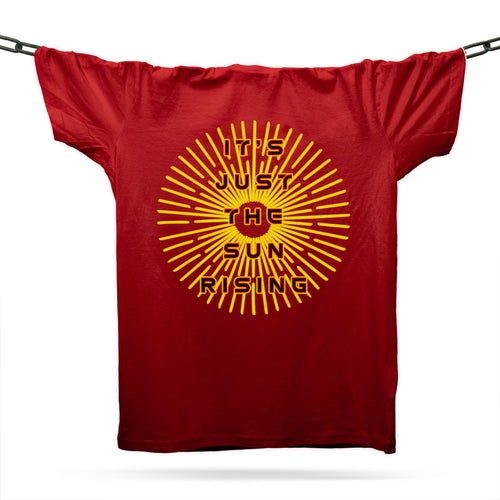 It's Just The Sun Rising Acid House T-Shirt / Red