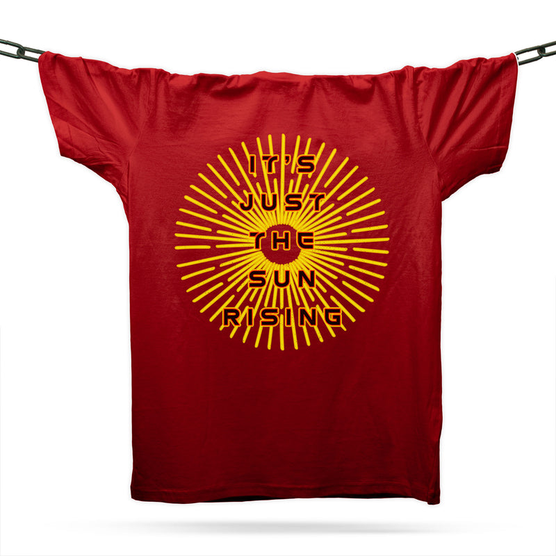 It's Just The Sun Rising Acid House T-Shirt / Red