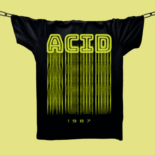 Acid House Dripping T-Shirt / Black