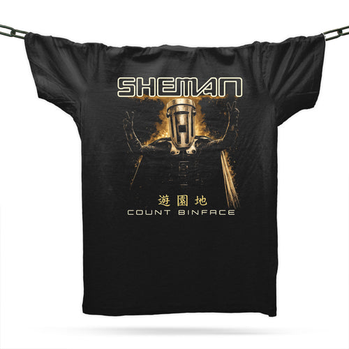 Mr C Official Sheman Count Binface T-Shirt / Black / Organic Cotton