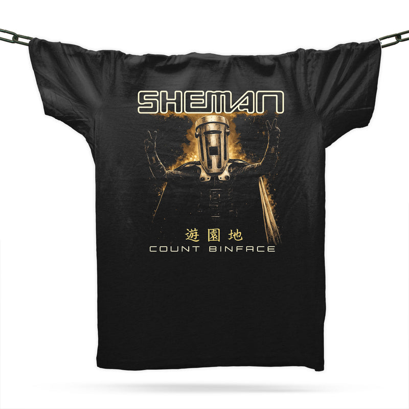 Mr C Official Sheman Count Binface T-Shirt / Black / Organic Cotton